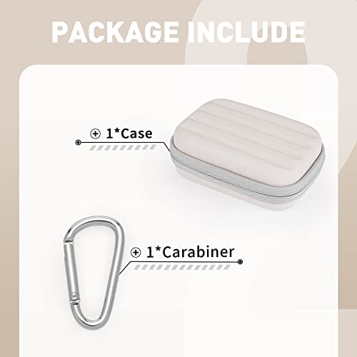 YINKE Case Compatible with Samsung T7 Shield/ T9 / T7 Touch Portable SSD USB 3.2 1TB, 2TB, 500GB, Hard EVA Portable Travel Storage Protective Cover (Beige)