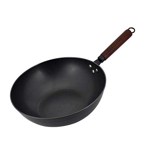 Wok con mango simple sin recubrimiento de 32 cm miniatura 3