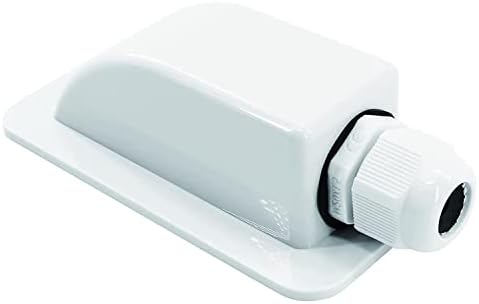 Spartan Power White ABS Single Solar Cable Entry Housing Gland Great for RV, Truck Camper, Van, Boat, Cabin