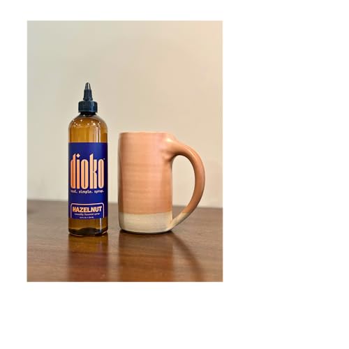 Image of Dioko Simple Syrup, 12 fl. oz Premium Coffee & Dessert Syrup with Easy Pour Spout | No Artificial Dyes or Colors | Perfect for Lattes, Iced Coffee, Cocktails, Pancakes & More (Hazelnut)