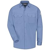 Bulwark Flame Resistant 7 oz Cotton/Nylon Excel FR ComforTouch Work Shirt with Sleeve Vents, Lined Cuff