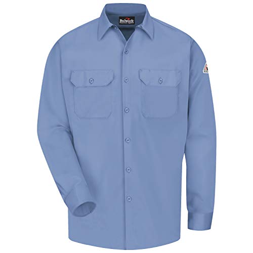 Bulwark Flame Resistant 7 oz Cotton/Nylon Excel FR ComforTouch Work Shirt with Sleeve Vents, Lined Cuff