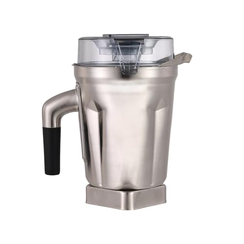 Stainless Steel Container 64oz, Fit for Vitamix 5200 750 6300 Vm0103 Vm0197 E310 A2500 Explorian Commercial Ascent etc Series Blender, Replace for Vitamix Blender Pitcher Jar Cup,5 Years Warranty