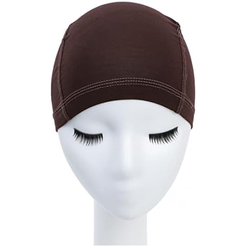 Kinglovestar Bamboo Wigs Cap for Women Bald Cap Soft Breathable Wigs Grip Cap Elastic Wig Cap for Wigs Even Cancer Chemotherapy Patients (Brown) Cover