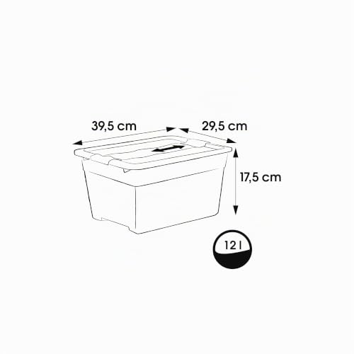Miniatura 2 de keeeper Cornelia Cubos de almacenaje con Tapa, Plástico, 12 l