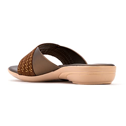 Image of Khadim's Synthetic Beige Slip-On Heels For Women