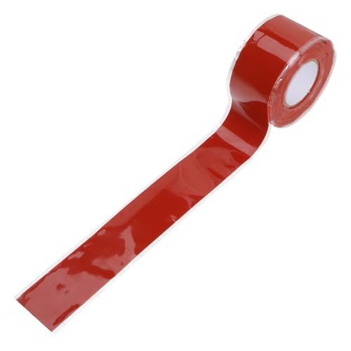 Alipis Waterproof PVC Pipe Leak Repair Tape 2.5cm x 3m Red Self-Adhesive Silicone Seal Tape for High Pressure Plumbing Stop Leak Repair