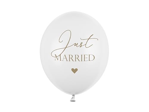 Luck and Luck Wedding Just Married Lot de 6 ballons blancs 30 cm