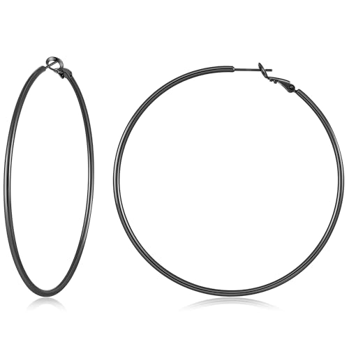 Image of Gacimy Gold Hoop Earrings for Women, 14K Gold Plated Thin Hoops