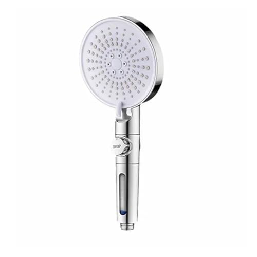 調節可能なシャワーヘッド 6モード 高圧シャワー 節水 レインフォール 蛇口 浴室用(White)