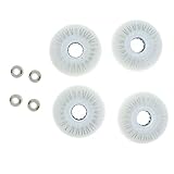 FytStycale Set of 4 LED Flashing Wheels for Inline Skating, White, 72mm