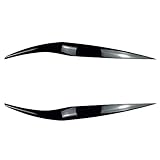 color: negro brillante Feaphion Cubierta de Faro Delantero Lámpara de luz de Cabeza Embellecedor de Cejas de párpado ABS for Ford Fiesta MK6.5 2013-2017 Negro Brillante (Color : Bright Black)