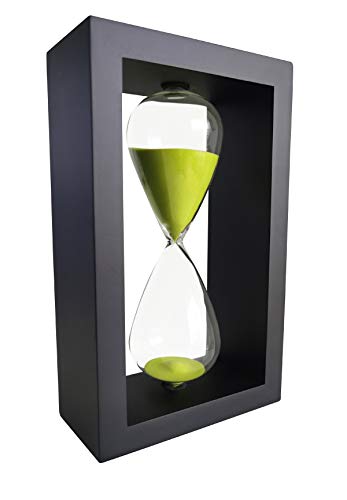 Ruiqas Clessidra da 30 minuti con sabbia timer rotante in metallo orologio per cucinare studio gioco vintage decorazione vetro ora
