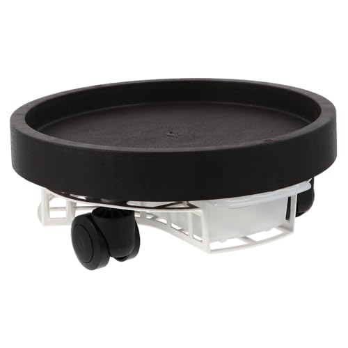 EXCEART 花台付きキャスター付きプランタースタンド 耐久性プラスチック製 屋内外対応 ガーデニング用鉢皿 移動便利 家菜園やバルコニーに