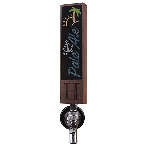 Monogrammed H Kegerator Beer Tap Handle Display, Keg Tap Handle With Chalk, Made Of Wood For Draft Beer Lover's Kegerator Or Home Brew #TOP23