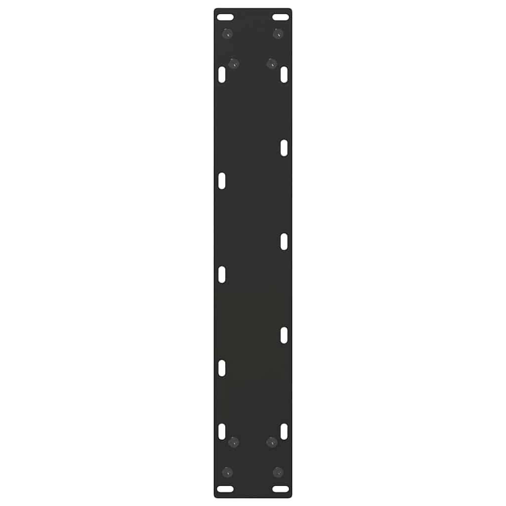 vidaXL Gambe per tavolo da bar a forma di U 2 pz nere 50x(110-111) cm in acciaio
