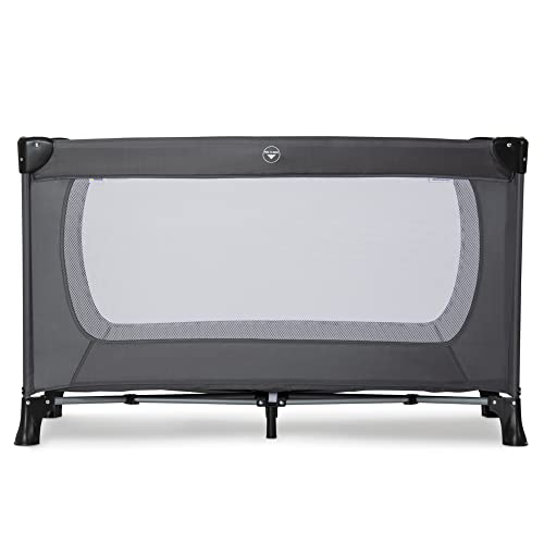 hauck Baby & Toddler Foldable Travel Cot and Portable Playpen, Dream N Play Plus, Grey