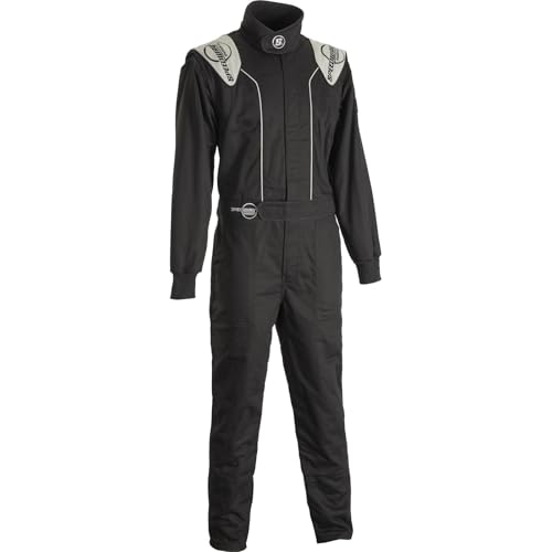 Speedway Double-Layer SFI-5 One-Piece Racing Suit, Black Large