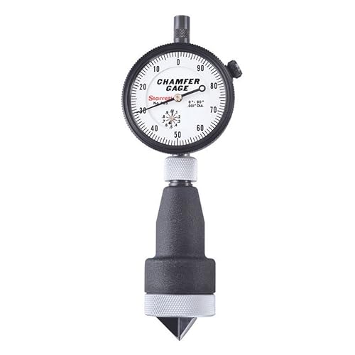 Starrett Inch Reading Dial Indicator Internal Chamfer Gage - Precision Measurement for Chamfered Holes - 0-1