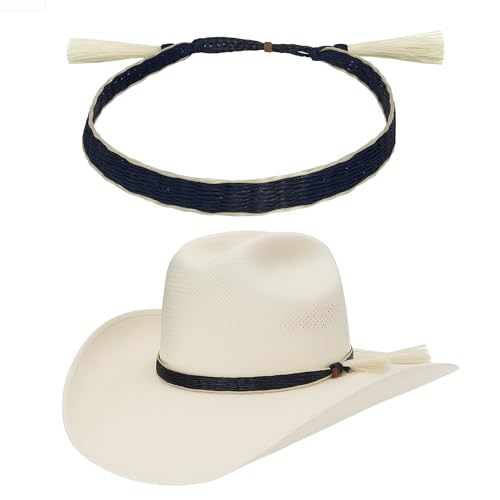 Image of Gamboa 100% Natural Horsehair Hat Bands for Cowboy and Panama Hats for Men and Women Western Hat Bands