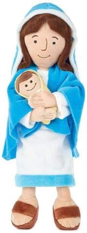 O.E. Ojis Ecart 12.75" Mother Mary Holding Baby Jesus Stuffed Doll