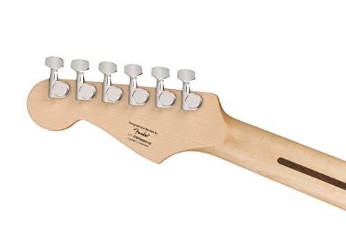 Squier by Fender Sonic Stratocaster HT, E-Gitarre, Lorbeergriffbrett, Weiße Schlagplatte, Torino Rot, Inklusive kostenloser virtueller Kurse auf Fender Play