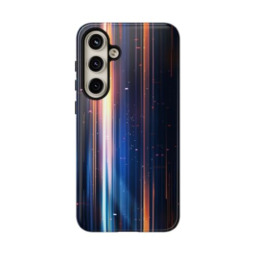 Coque Samsung S24 Plus bleu rigide anti rayures motif abstrait