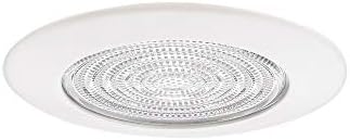 Sea Gull Lighting 1155AT-15 6" Fresnal Glass Shower Trim Recessed Fixture, White Finish, 8