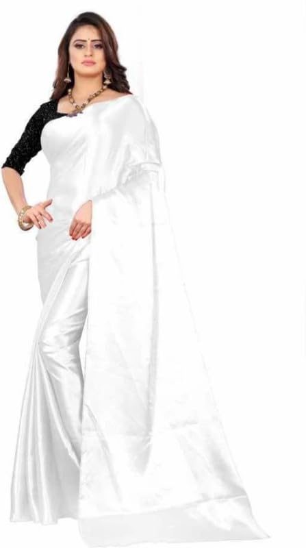 Beautiful Self Design Crepe saree_ AF SATIN WHITE BLACK SQNCE-image-30