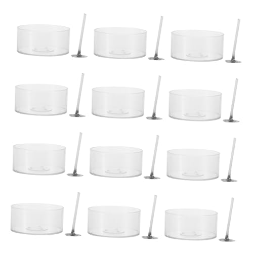 Mechas para velas con portavelas plásticos transparentes