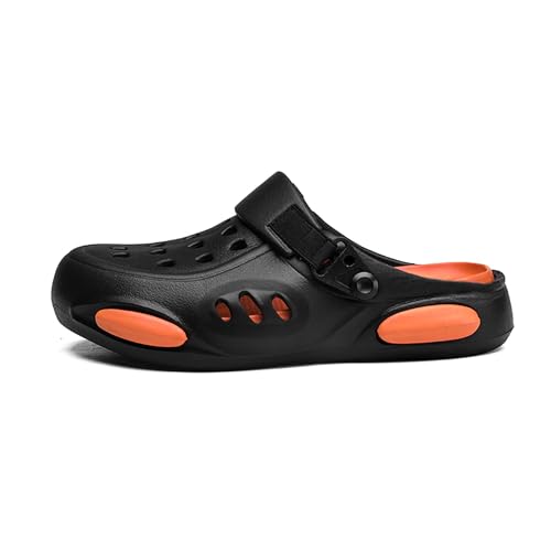 Thick soled sandals with a sense of poop and holes, men's hooded slippers, lightweight casual sandals