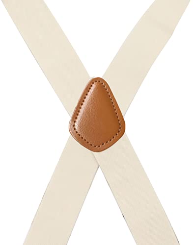 Image of Adjustable Elastic Suspenders for Men's and Women's with X Back Suspenders for Casual & Formal