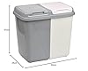 URBNLIVING 60L Double Kitchen Recycling Laundry Duo Bin Garbage Under Cabinet Trash Can (60L-Grey and White) #4