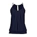 Produktbild Zolimx Schlinge Oberteile Tops Frauen T-Shirt Bluse, Mode Beiläufig Weste Damen Sommer Lose geknitterte Rundhals T-Shirt Einfarbig Ärmellos Übergröße Weste Tanktops
