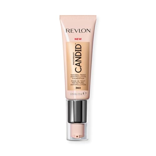 Revlon PhotoReady Candid Natural Finish Foundation, with Anti-Pollution, Antioxidant, Anti-Blue Light Ingredients, 360 Cashew, 0.75 fl. oz. - image 1