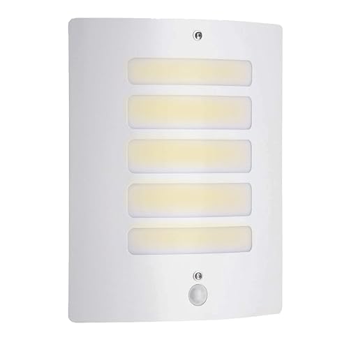Brilliant Lampe Todd Außenwandleuchte Bewegungsmelder weiß | 1x A60, E27, 60W, geeignet für Normallampen (nicht enthalten) | IP-Schutzart: 44 - spritzwassergeschützt