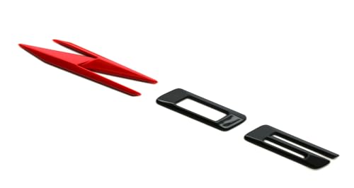 Image of 2Pcs Z06 Emblems 3D Badge Nameplate Letter Compatible with 2023-2024 C8 85623536 OEM Size (Black Red)