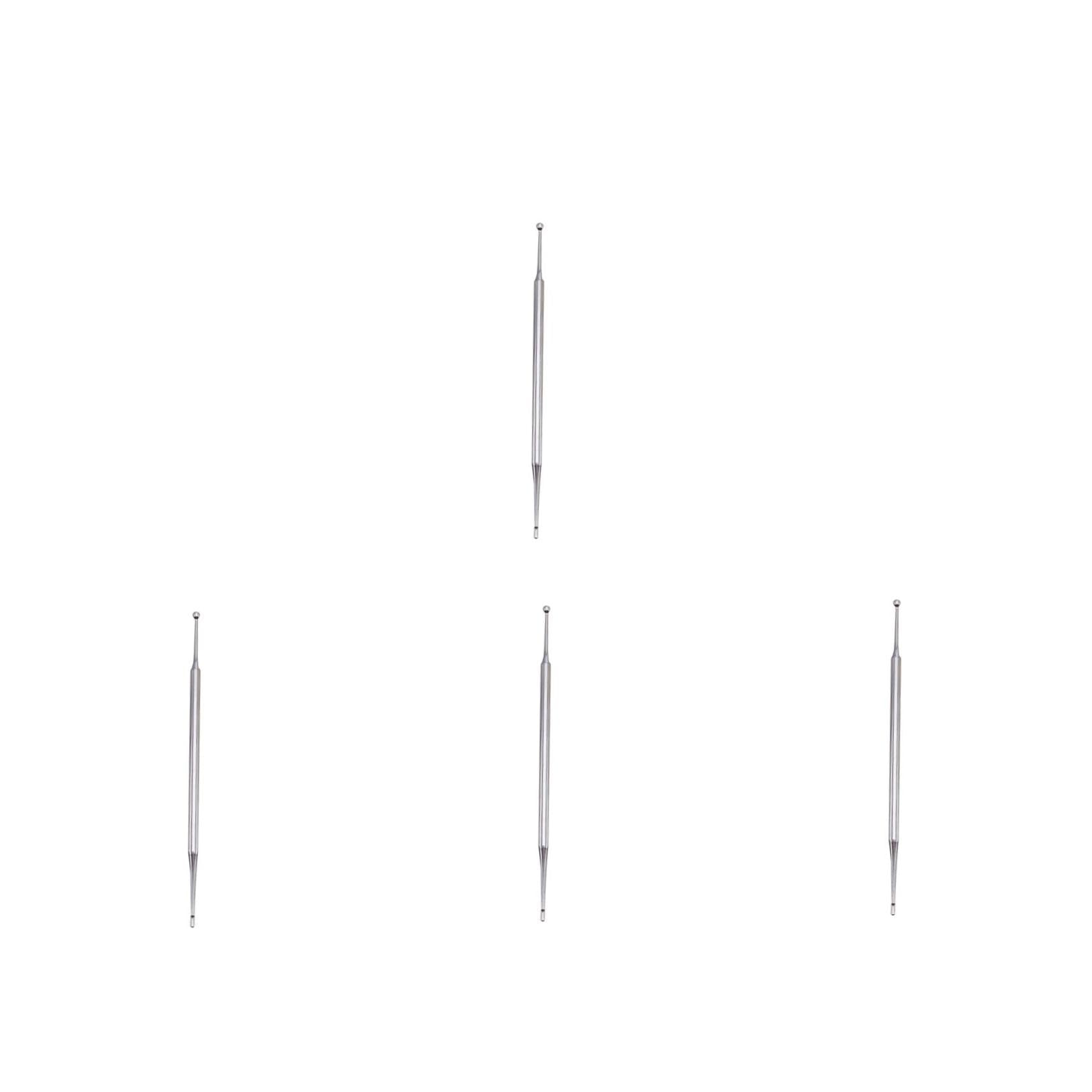 FRCOLOR 4 Stück Ohrenreiniger Werkzeug Massagezubehör Reflexzonenmassagegerät Für Zu Hause Reflexzonenstab Aus Edelstahl Ohrmassagegerät Massagestab Für Zuhause Rostfreier Stahl Silver