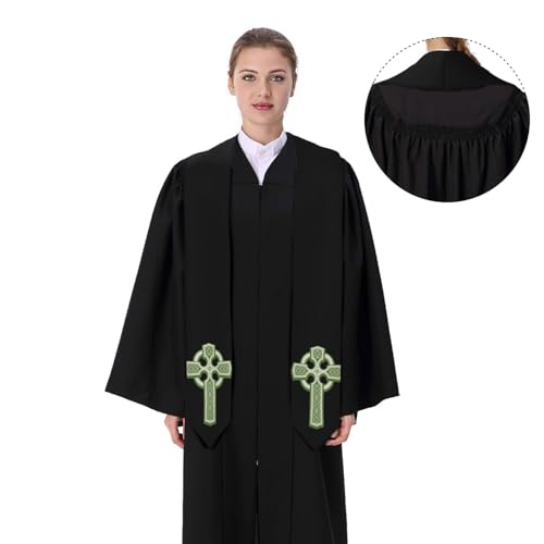 Celtic Cross Happy St. Patrick'S Day Shawl 36in×5.1in Graduate Honor Stole，Unisex Graduation Gifts4