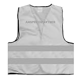 Ansprechpartner - Anlaufstelle Warnweste BZW. Signalweste mit reflektierendem Aufdruck - Größe L/XL, Weiss
