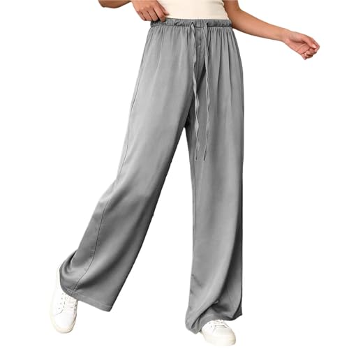 Pantalon ample pour femme en satin fluide résolvant l'inconfort estival