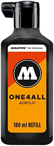 Molotow ONE4ALL Acrylic Refill 180 Sign Black 180ml Permanent Mar...