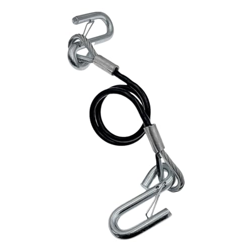Fuuxtci Cuerda de Remolque,Cinta De Remolque para Camión - Núcleo Reforzado con Alambre De Acero Alta Capacidad 70 Cm con Gancho En S Galvanizado para Coche Autocaravana