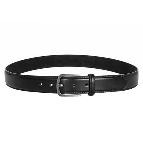 Men's Casual Leather Jeans Belts, Leather Dress belt for men, 1 3/8" Classic and Fashion Design for Work and Business3