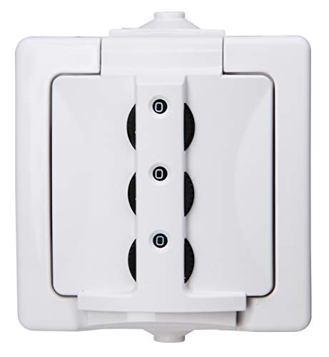 Kopp Nautic 995002016 Enchufe con cerradura de combinación IP 44 color blanco