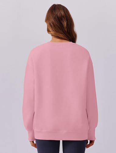 PINSPARK Womens Sweatshirt Crewneck Fleece Pullover Tops Oversized Sweat Shirts with Thumbholes Pockets 2025 Fall Outfits - Image 4