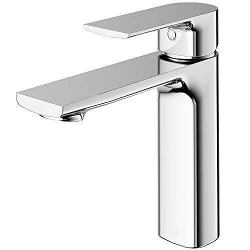 VIGO Davidson 6.375 inch H Single Hole Single Handle Single Hole Bathroom Faucet in Chrome - Bathroom Sink Faucet VG01043CH