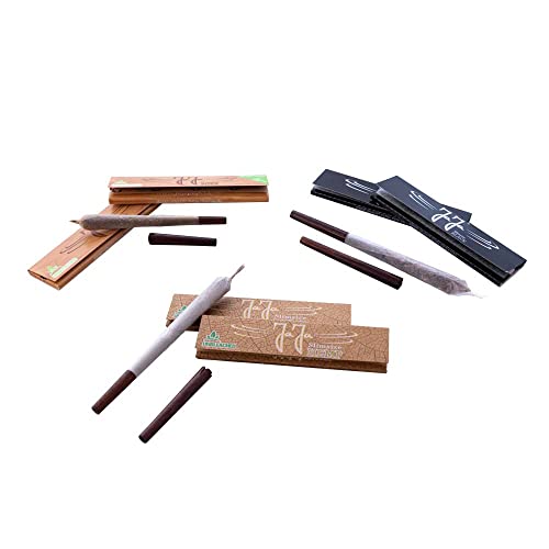 UDOPEA SmokeStick-Paper-Set für die eleganteste Sportzigarette, 3 verschiedenen Filtertips aus Pfeifenholzs a 2 Stück und 3 verschiedenen JaJa King Size Slim Papers Zigarettenpapier a 2 Stück Cover