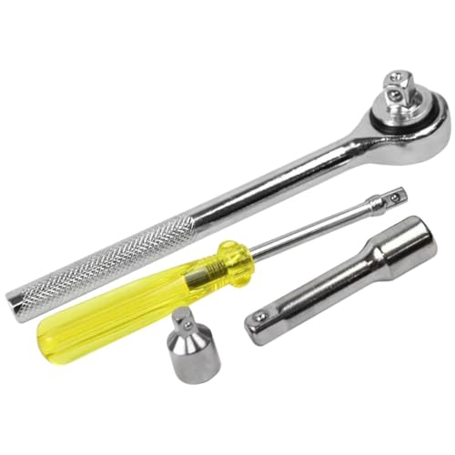 Jogo de Chave Catraca Reversível Kit de Ferramentas com Soquetes Sextavados, 40 Peças, Maleta, para