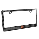 iPick Image for Dodge Super-Bee Logo Black Carbon Fiber Look ABS Plastic License Plate Frame